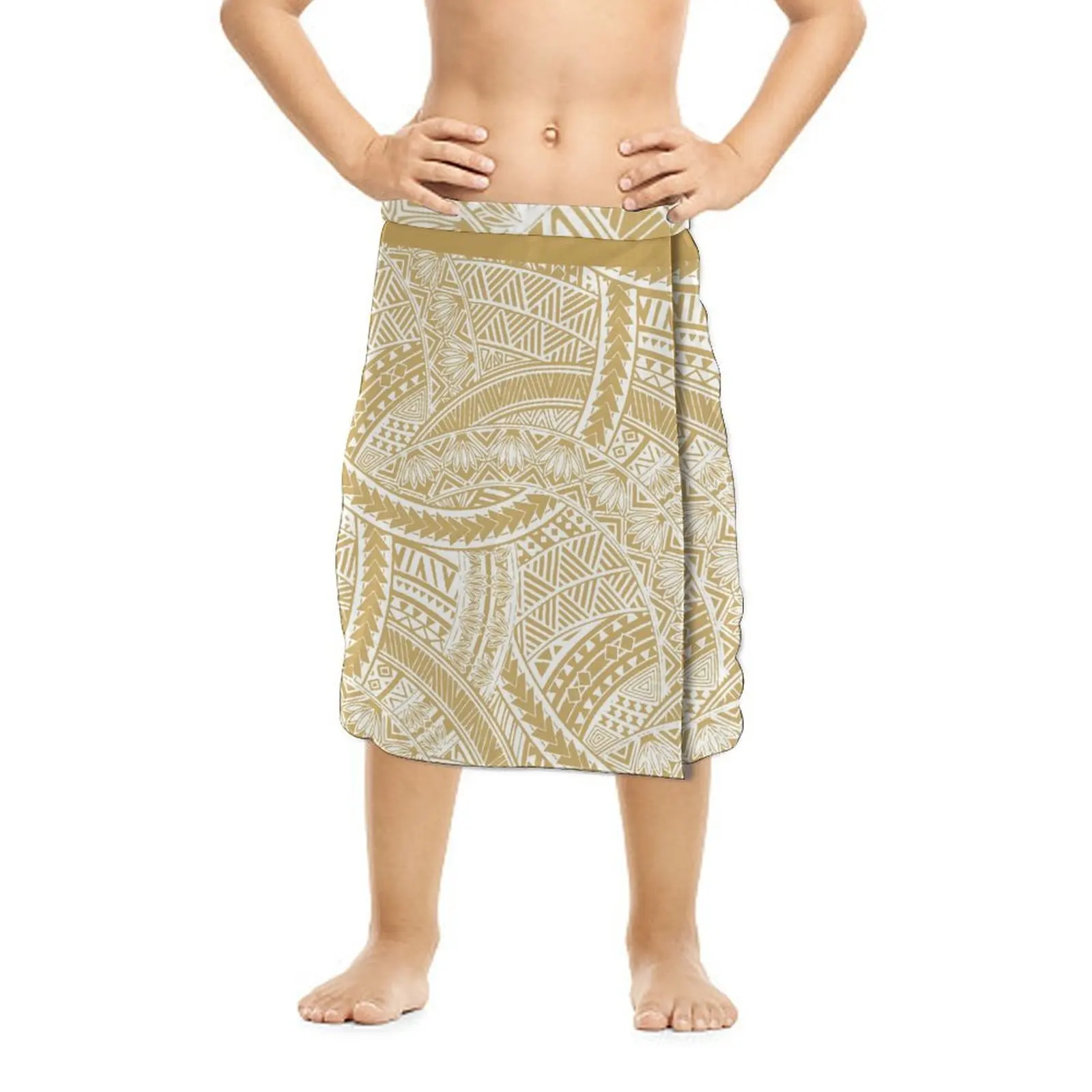 Samoan Children Ie Faitaga Polynesian Tribal Ethnic Boys Sarong Fashion Sulu 2024 Hawaii Kids Lavalava Hot Sale