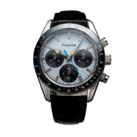 Proxima Men Chronograph Watch 40MM Pilot Manual Wind Mechanical Wristwatch Military 100M Waterproof C3 Luminous Sapphire ST1902