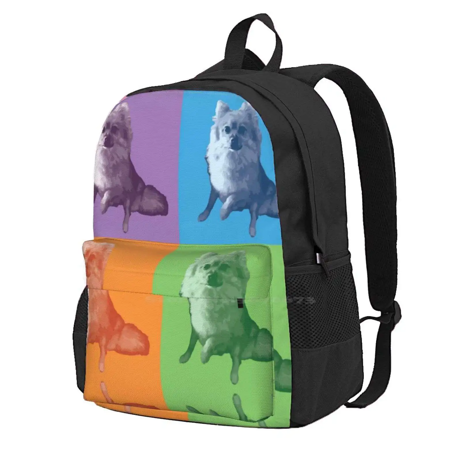 Yeager-Sac à dos Pop Art, Sacs à la mode, Portrait coloré, Animal coloré, Popart, Petportrait, Dogportrait, Petart, Vente chaude