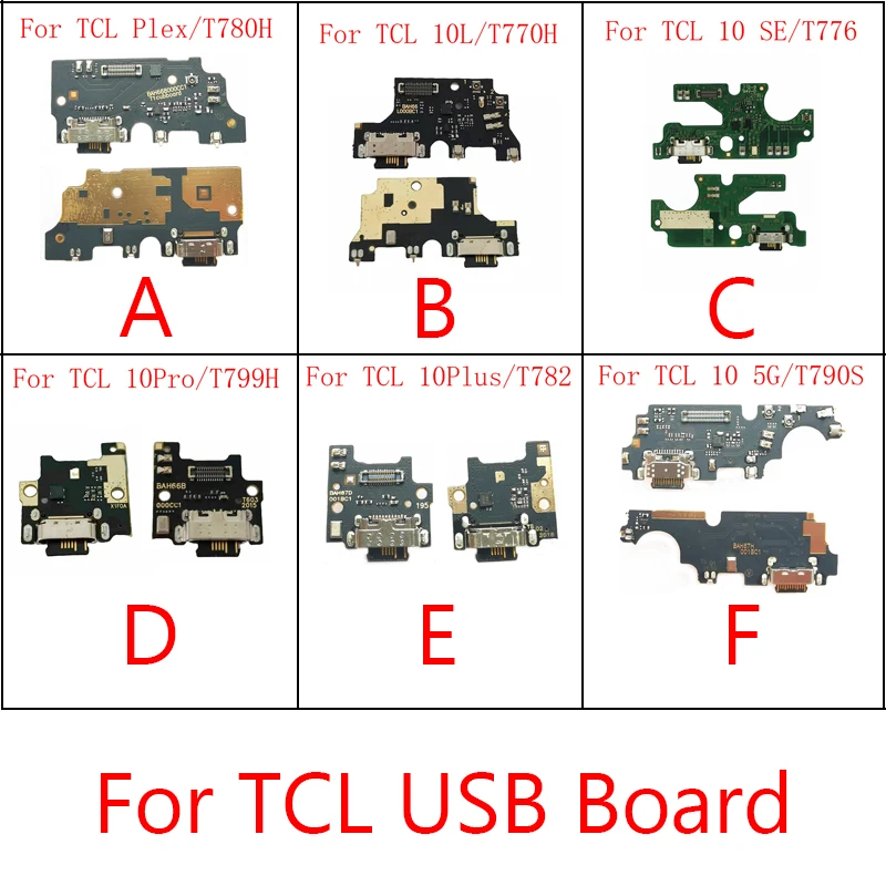 

USB Charging Board Dock Port Flex Cable For TCL 10 Pro T799H/Plex T780H/Plus T782H T782/10L T770H T770/SE T776H T766H/5G T790S