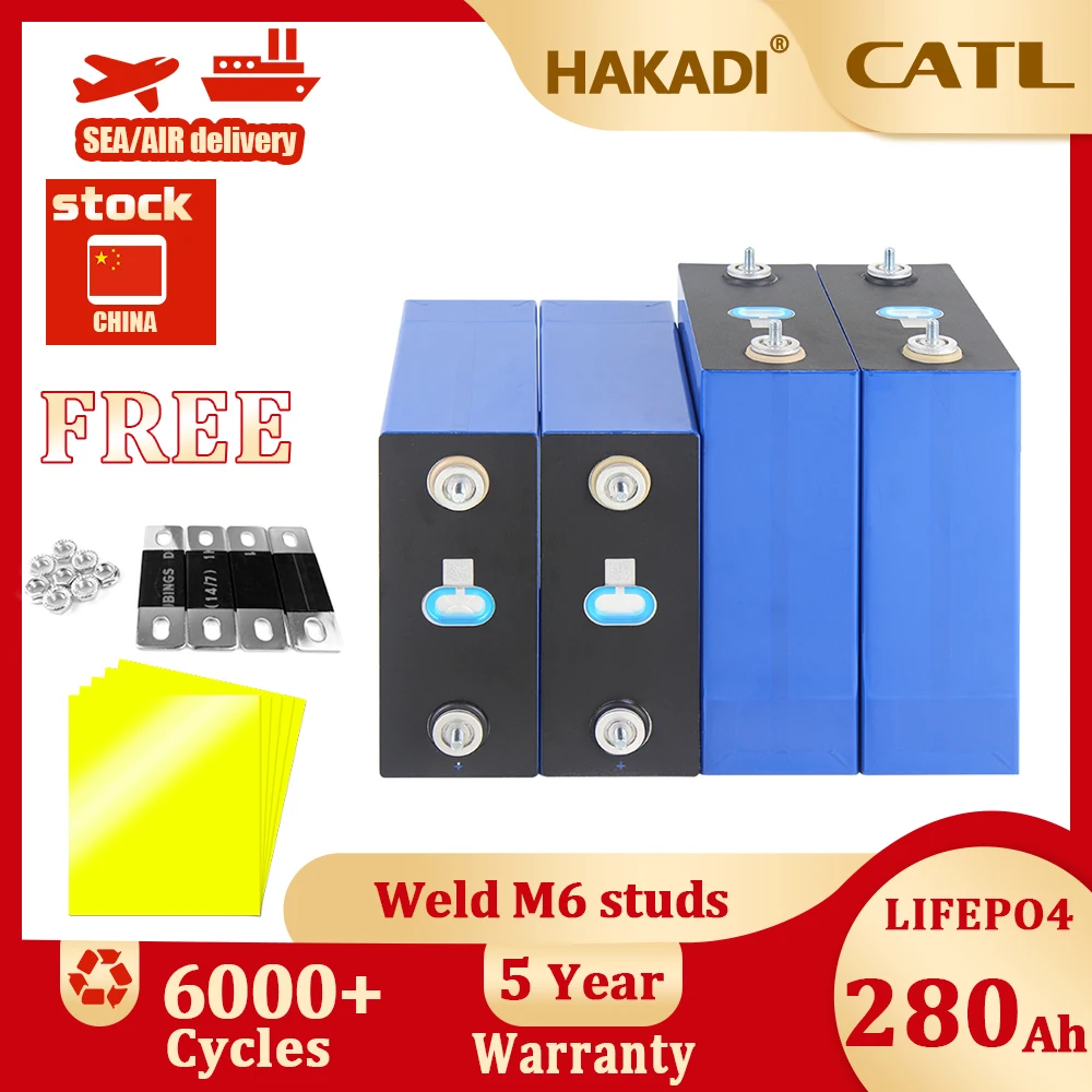 

CATL 3.2V 280Ah Rechargeable Lifepo4 Original Brand New Prismatic Cell 4-16PCS For Solar Energy Storage System Outdoor Power