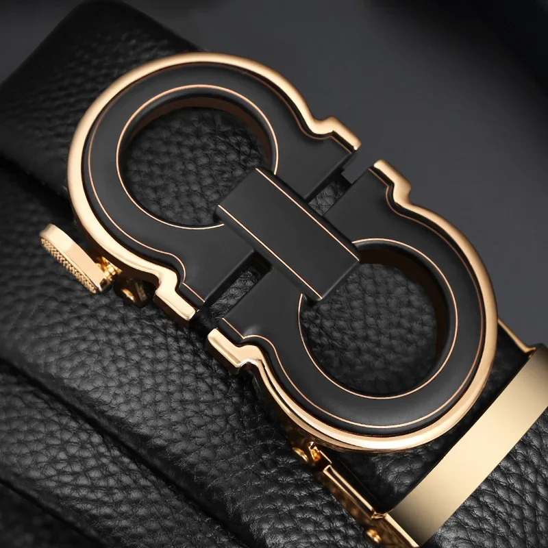 Ceinture en Cuir de Luxe pour Homme, Design de Marque, 2023