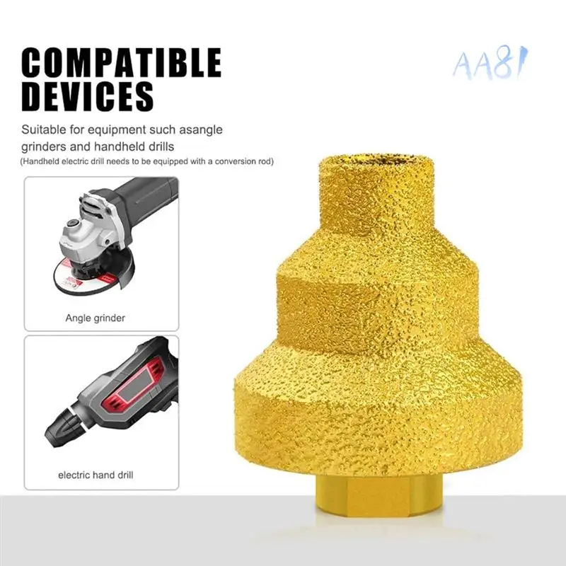 

AA81-Diamond Cone Tile Bit Multi Layer Tapered Reamer For Metal, Wood, Concrete, Tile, Marble M10