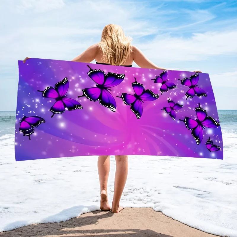 Newest Beach Towel Cute Cartoon Capybara Carrot Duck Pattern Beach Towel Soft Quick Dry Swimming Beach Towel