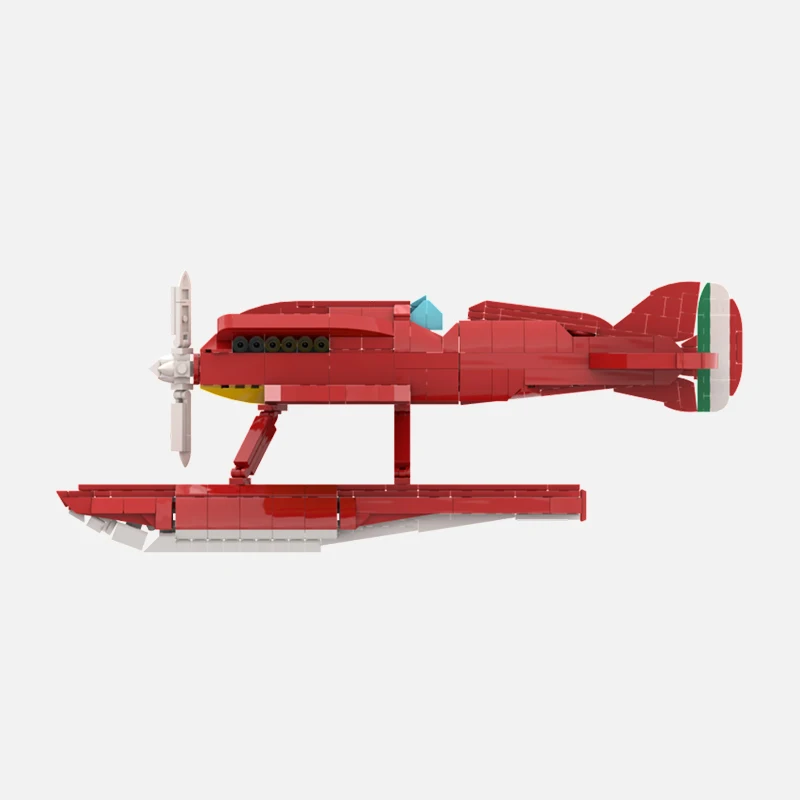 Italiaanse Macchi M.39 Fighter MOC-bouwstenen - Assemblagemodel uit de militaire serie met technische stenen DIY-montagespeelgoedset