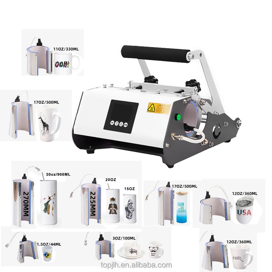 Topjlh grosir semua dalam satu mesin tekan panas sublimasi untuk Tumbler Mug botol air cetak