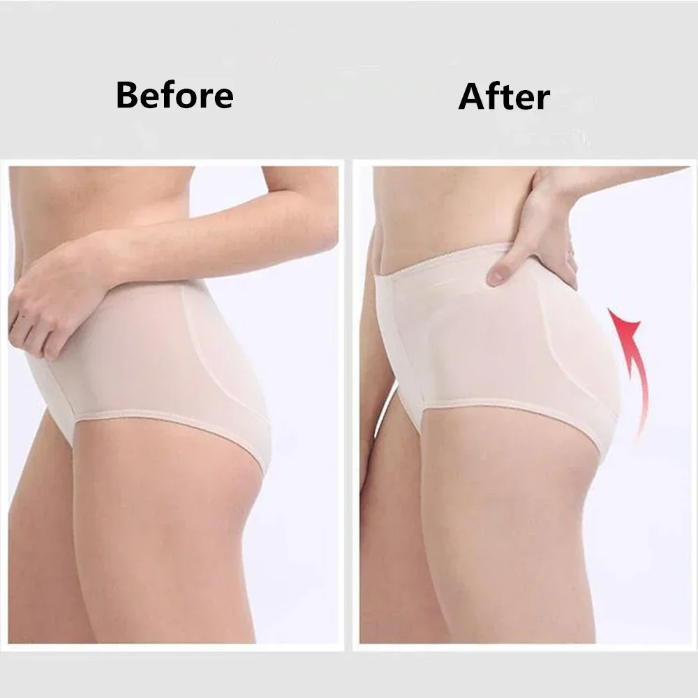 Natral Silicone Pad Enhancer Fake Ass Panty Hip Butt Lifter Underwear Invisible Bottom Shaper Seamless Padded Shapewear Panties