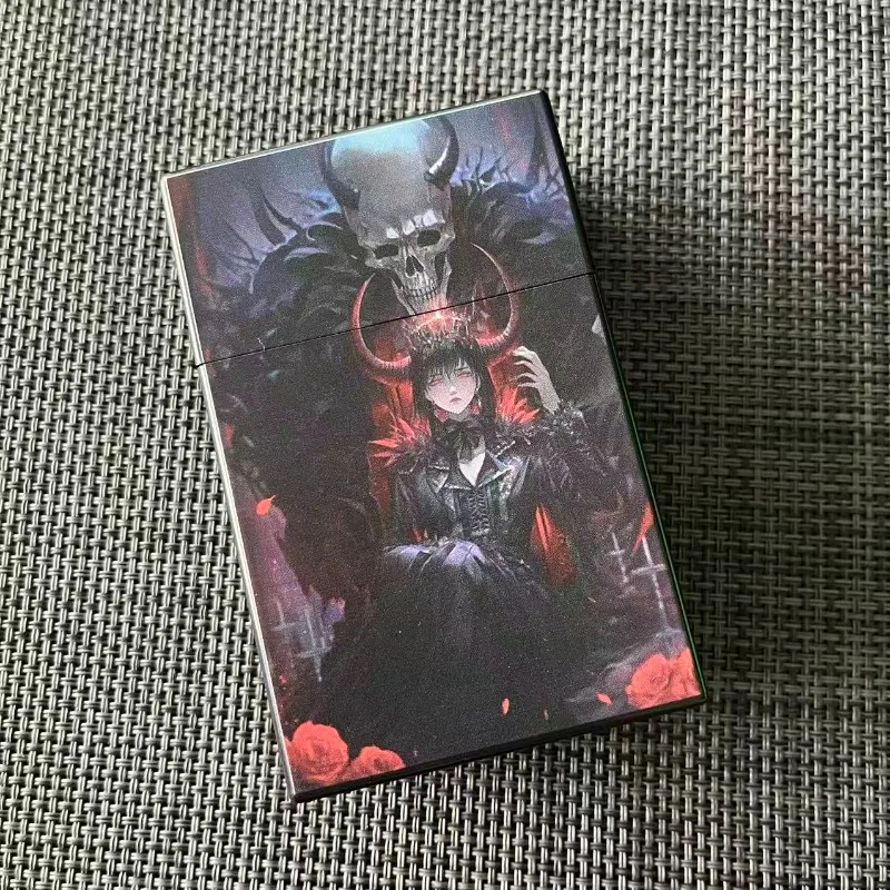Halloween gift Cigarette Box Personalized Diverse patterns large capacity flip up Waterproof Cigarette case Smoking Gadgets view 2
