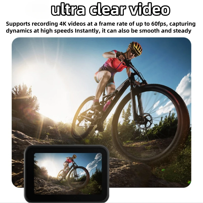 4K عمل كاميرا شاشة مزدوجة واي فاي المضادة للاهتزاز مقاوم للماء دراجة نارية خوذة مقاوم للماء 2.0 شاشة كاميرات فيديو DV رياضية