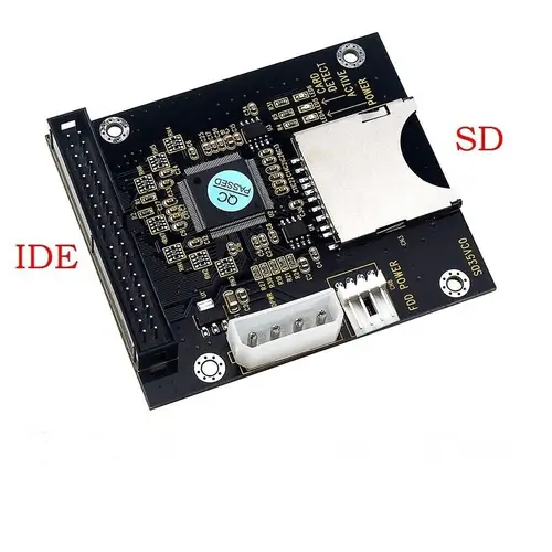 Imagen 2 del producto Tarjeta adaptadora SD a IDE SSD de 3,5 pulgadas, 40 pines, 3,5 pulgadas, IDE HDD, 5V, tarjeta de memoria SD para ordenador PC