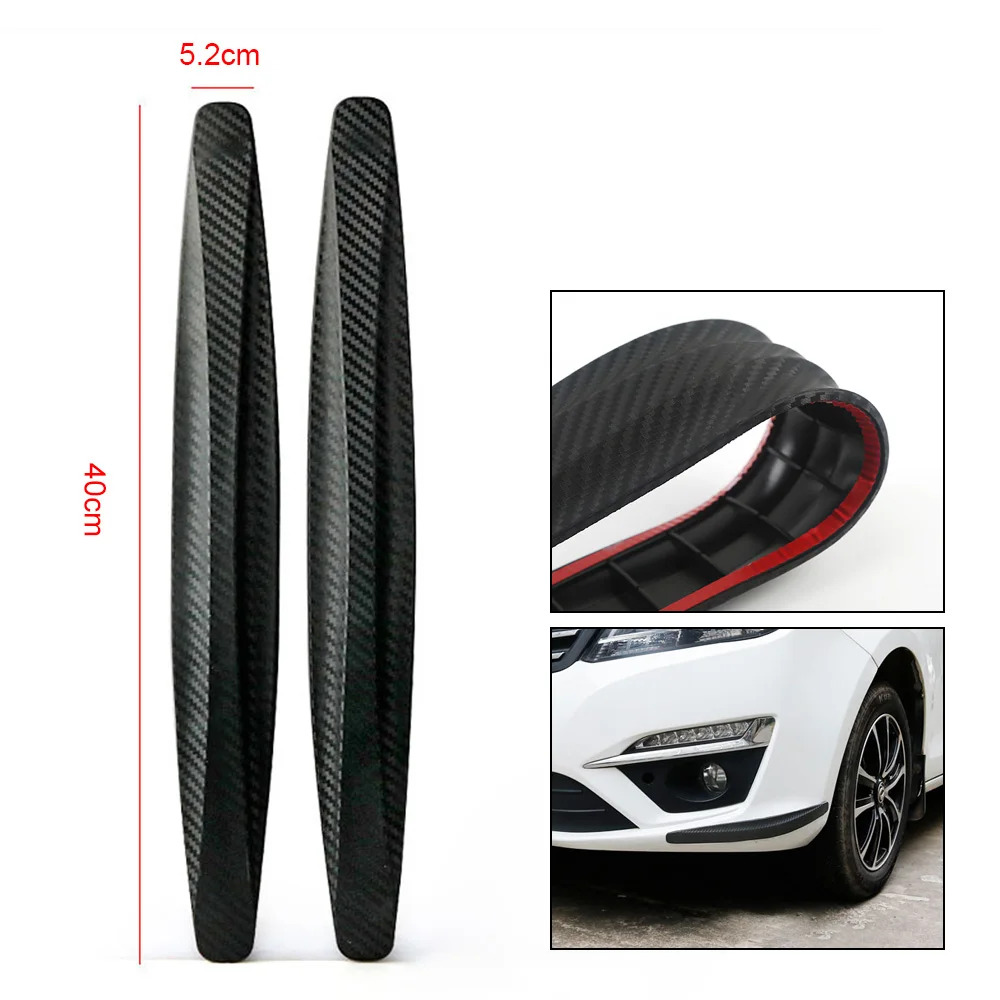 

2 PCS Car Bumper Scratch Protection Car Front/Rear Edge Corner Guard Scratch Protection Sticker Decoration Strip