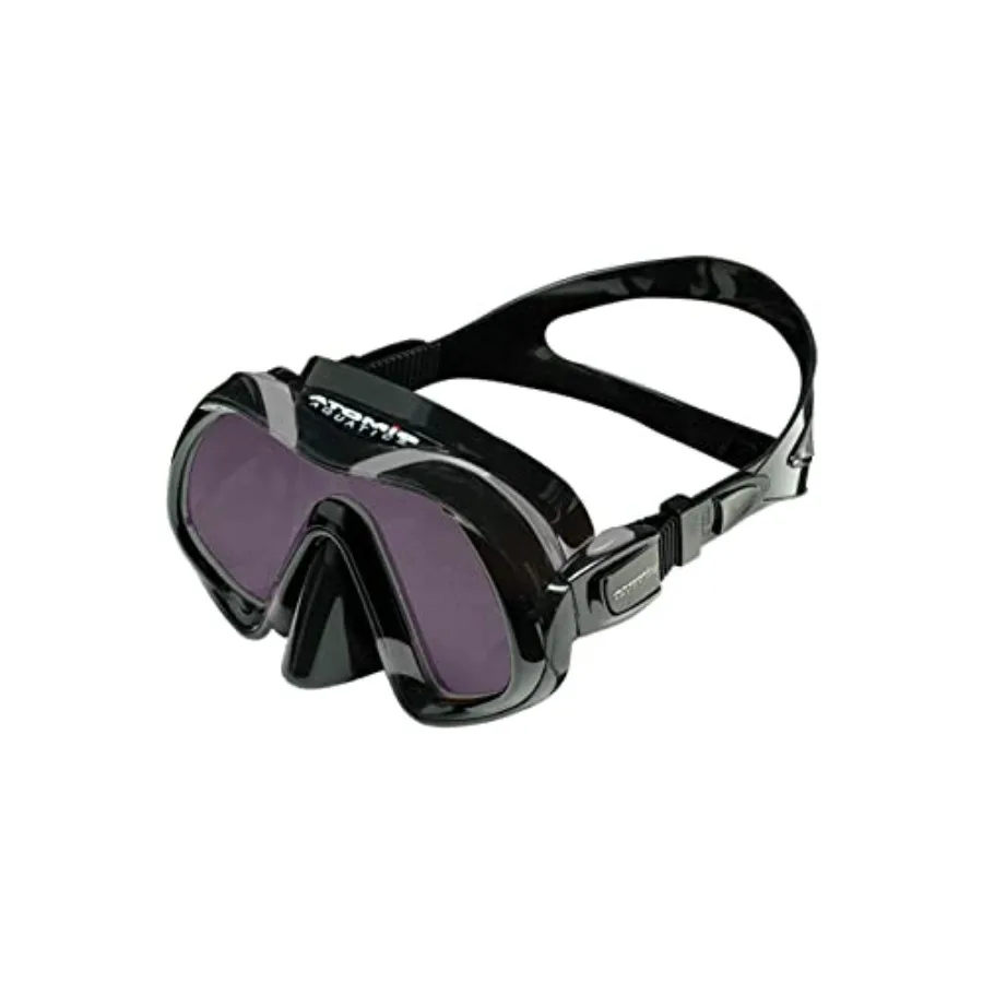Scuba diving snorkeling mask tempered glass black anti-reflective coating for ultra-clear vision and glare reduction
