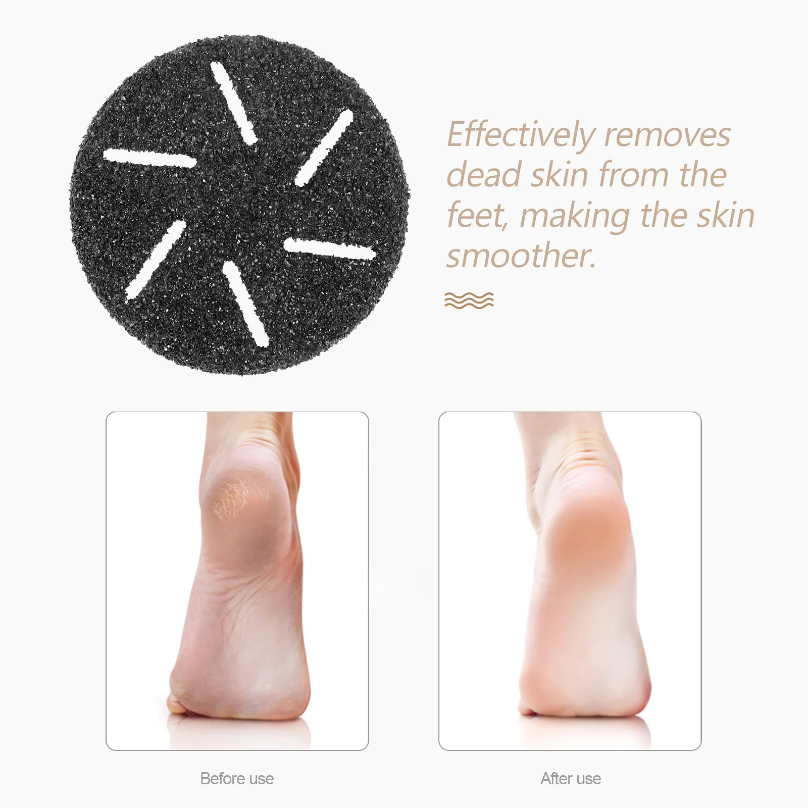 

10 шт., сменные роликовые головки для пилки для ног, грубая электрическая шлифовальная машина, запасные части, принадлежности для педикюра, инструменты для мозолей, уход за ногтями