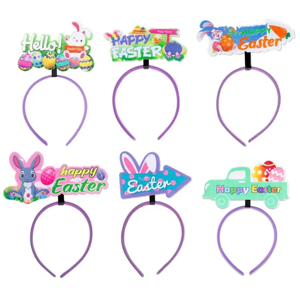 RANA Bunny Headbands Easter Photo Booth Props Headbands for Partys Favor Easter Partys Favors Costume Decoration for Women
