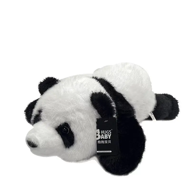 1pc 30-60cm Cute Giant Panda Foxes Little Raccoon Plush Toys Lifelike Fluffy Lying Animals Doll for Kids Xmas Gifts Room Decor