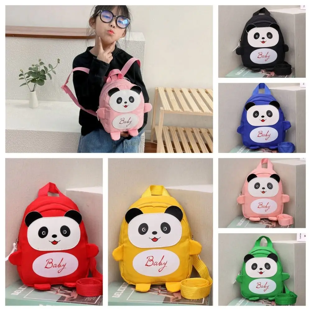 Cartoon Panda Children Backpack Anti-lost Adjustable Children School Bag School Bag Double Shoulder Kindergarten Backpack