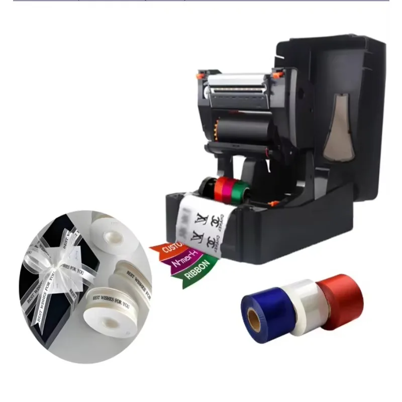 203-300DPI Gold Silver PET Sticker Printer Support Various Labels Printing Machine Gold and Black Label Thermal Transfer Printer