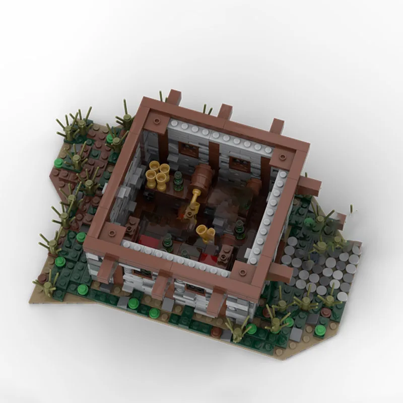 مكعبات بناء MOC مجموعة تمثال نموذج قلعة القرون الوسطى مكونة من 1846 قطعة - مجموعة ألعاب التجميع الإبداعية كهدية للعطلات مناسبة لـ