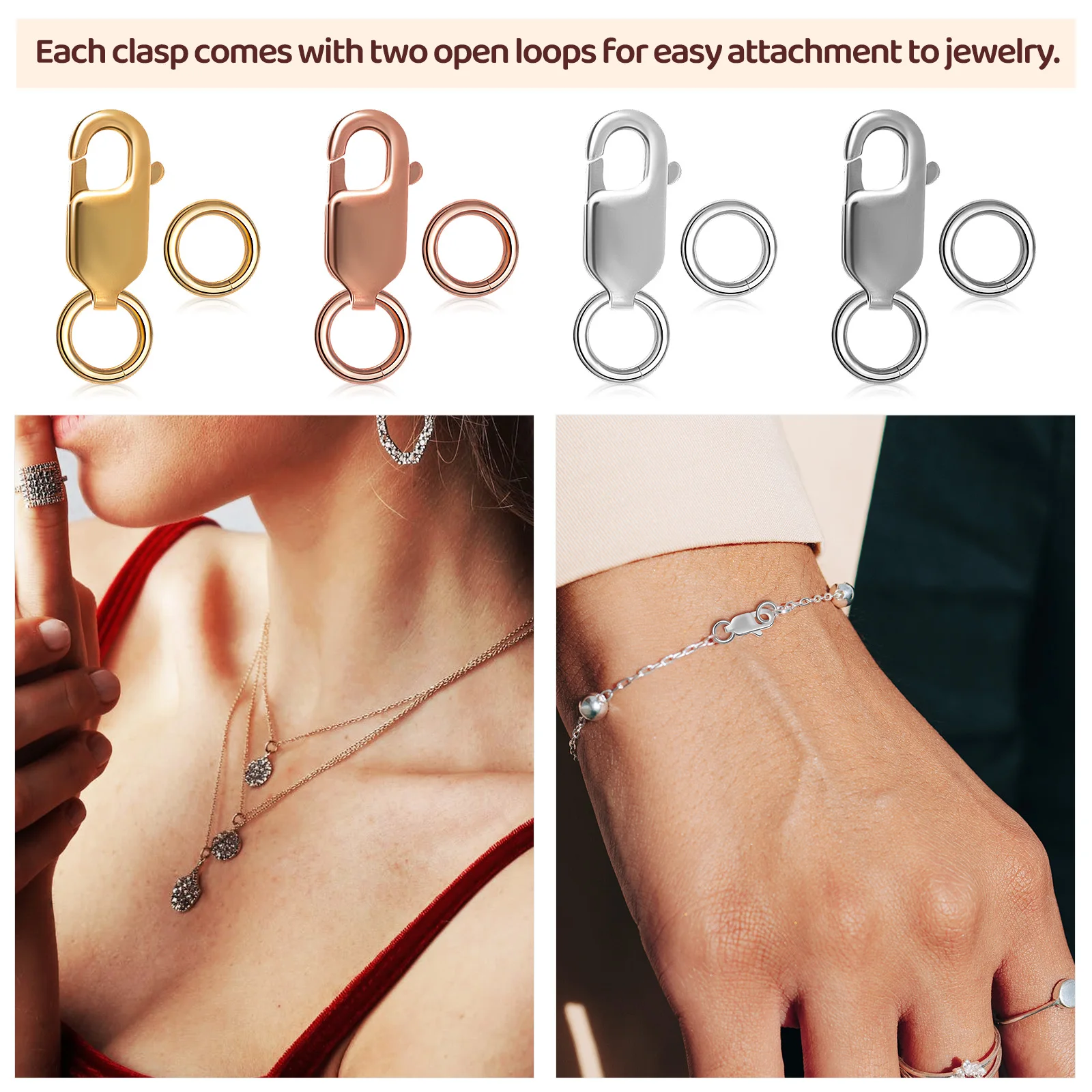 

4pcs Lobster Claw Clasps Bracelet Clasp Necklace Clasp Jewelry Making Sterling Silver Closure For Diy Bracelets Necklaces S925