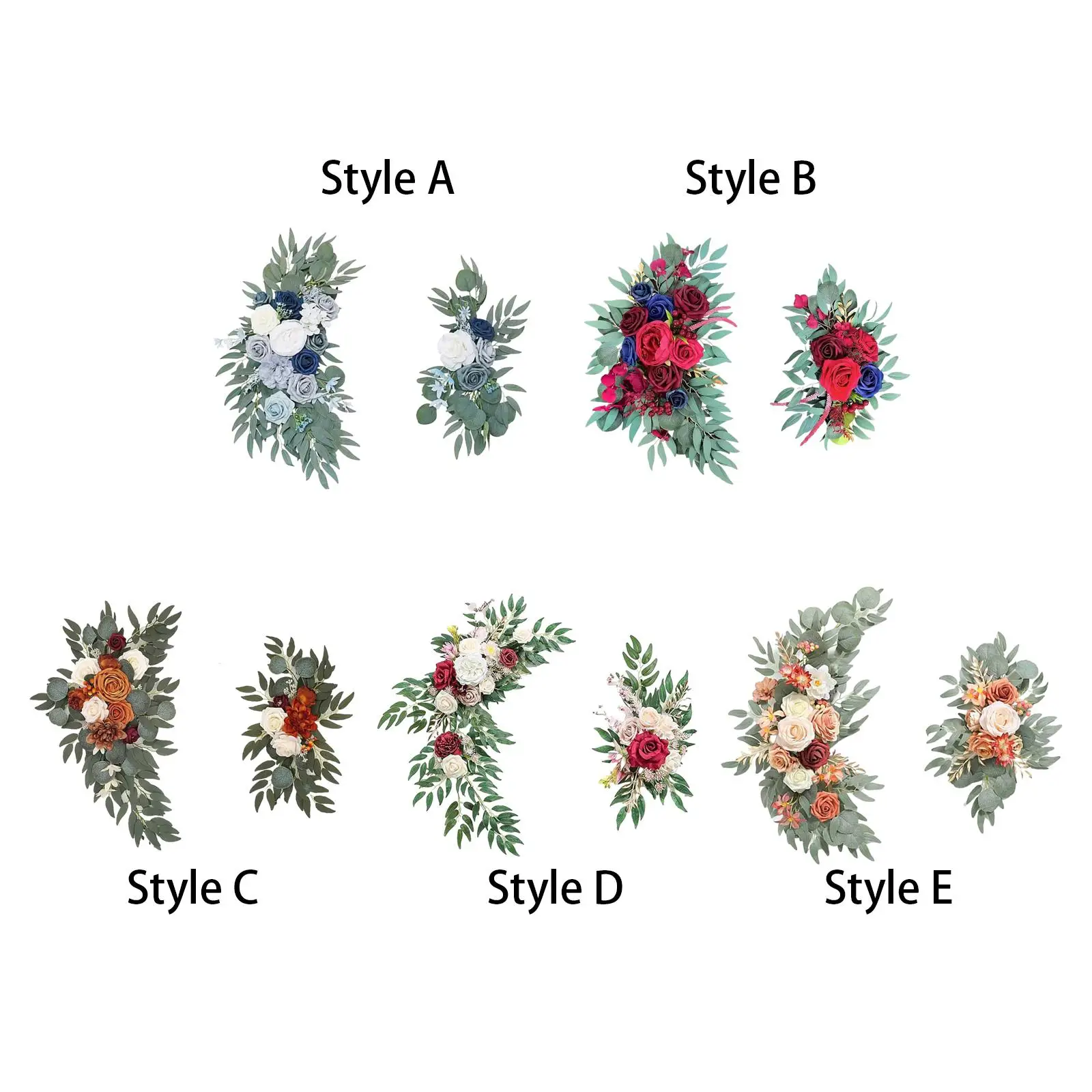 Wedding Arch Flowers Handmade Welcome Ceremony Sign Reception Backdrop Floral for Front Door Party Wall Wedding Reception
