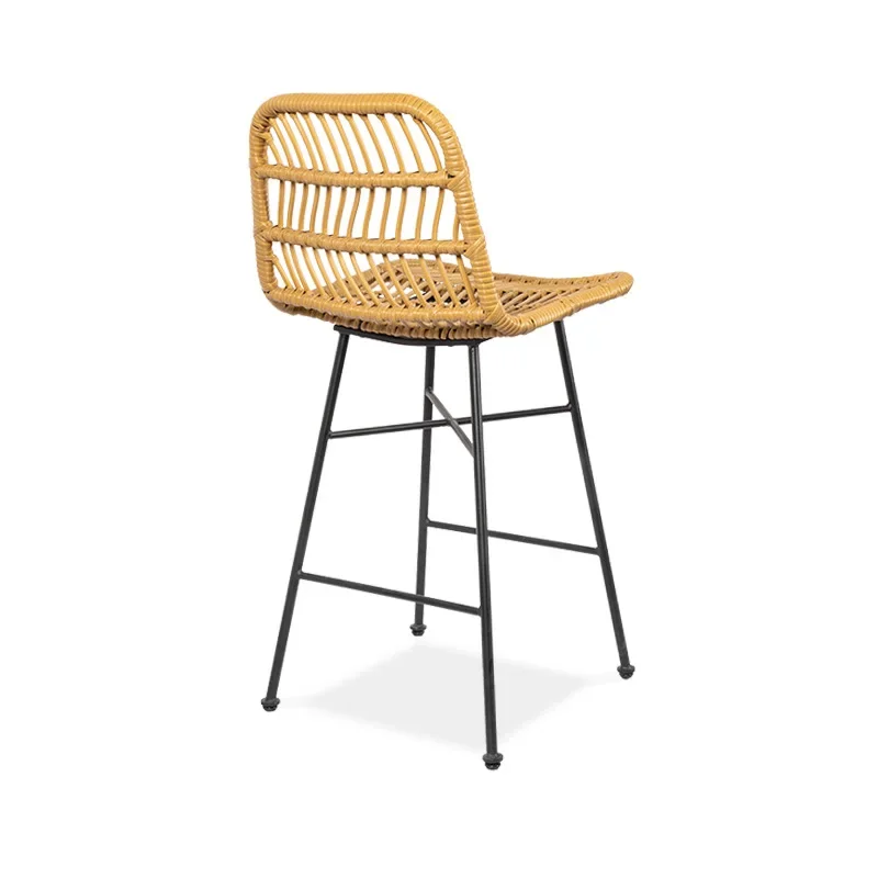 

Bar stool Idyllic outdoor PE rattan high-legged theme bar cut-out backrest bar stool