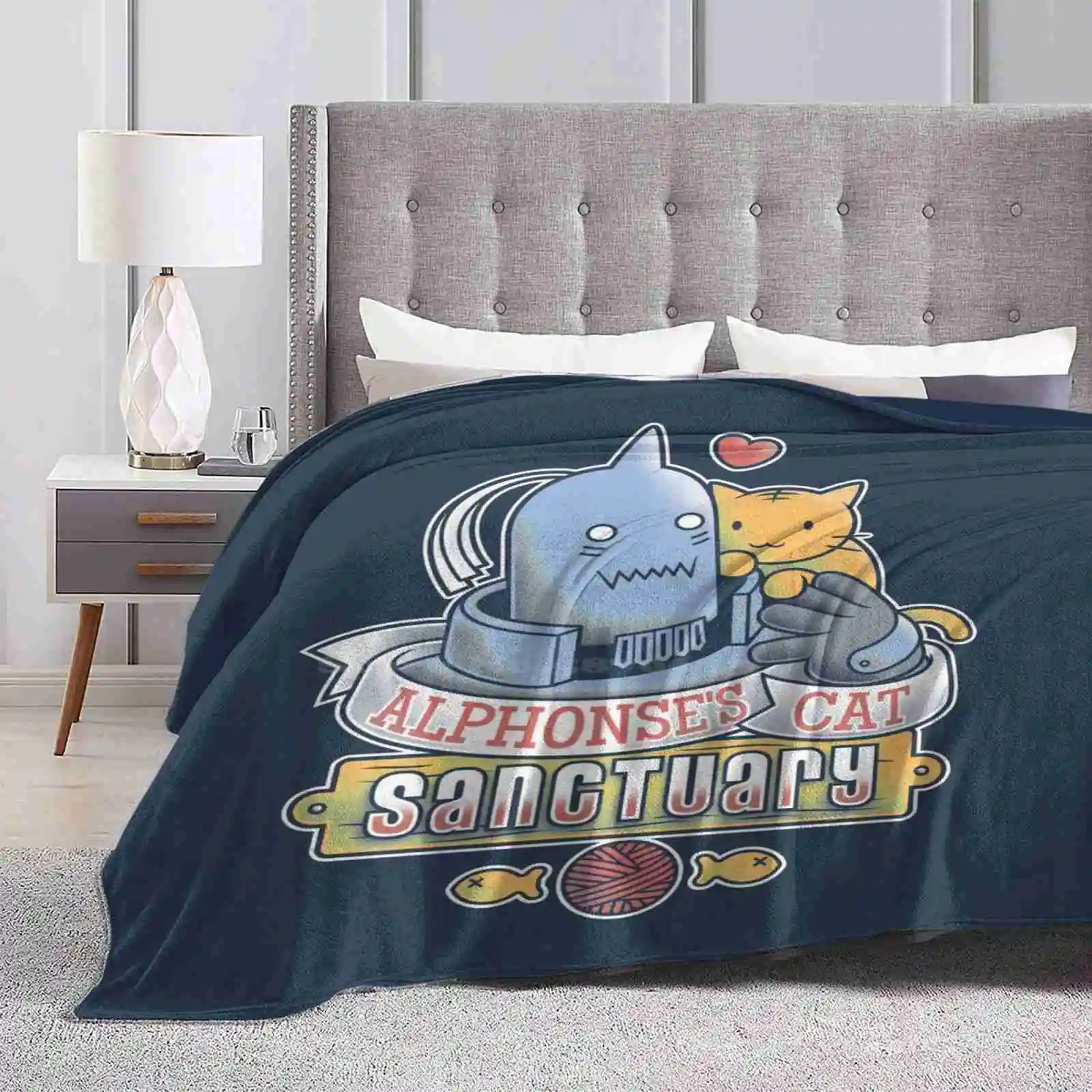 Alphonse'S Cat Sanctuary Low Price New Print Novelty Fashion Soft Warm Blanket Alphonse Edward Elric Roy Major Armstrong State