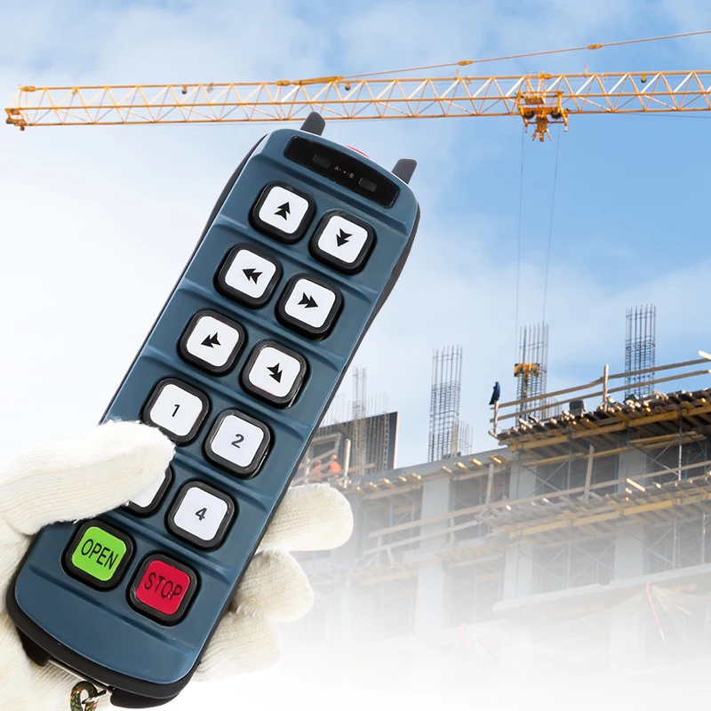 Factory Wholesale 10 Channel IP68 Waterproof Crane Industrial Smart Radio Remote Control 225M Control Distance 1 Year Warranty