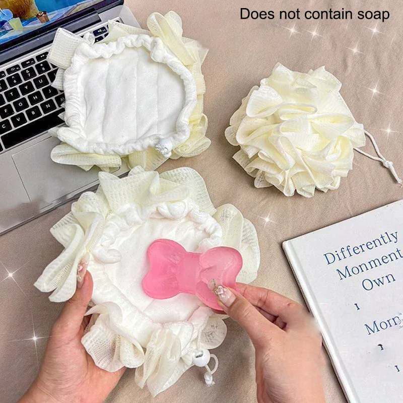 

1 Piece Of Soft Loofah Sponge Bath Ball -2-in-1 Soap Dispenser And Body Scrub, Exfoliating Shower Ball For Men And Women