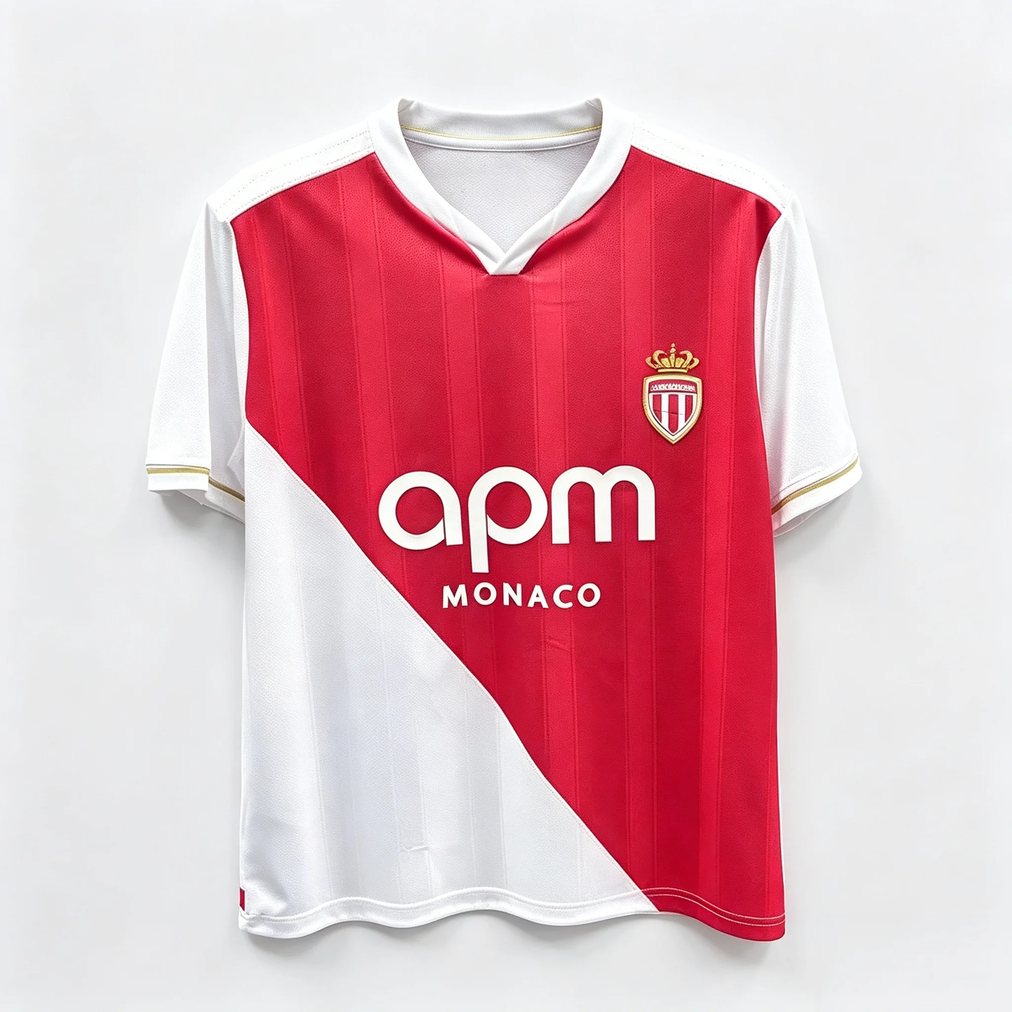 26-27 New AS Monaco Men 3D Print Football JerseyY2K Oversized Family Casual  Quick Dry breathe unisex T-shirt