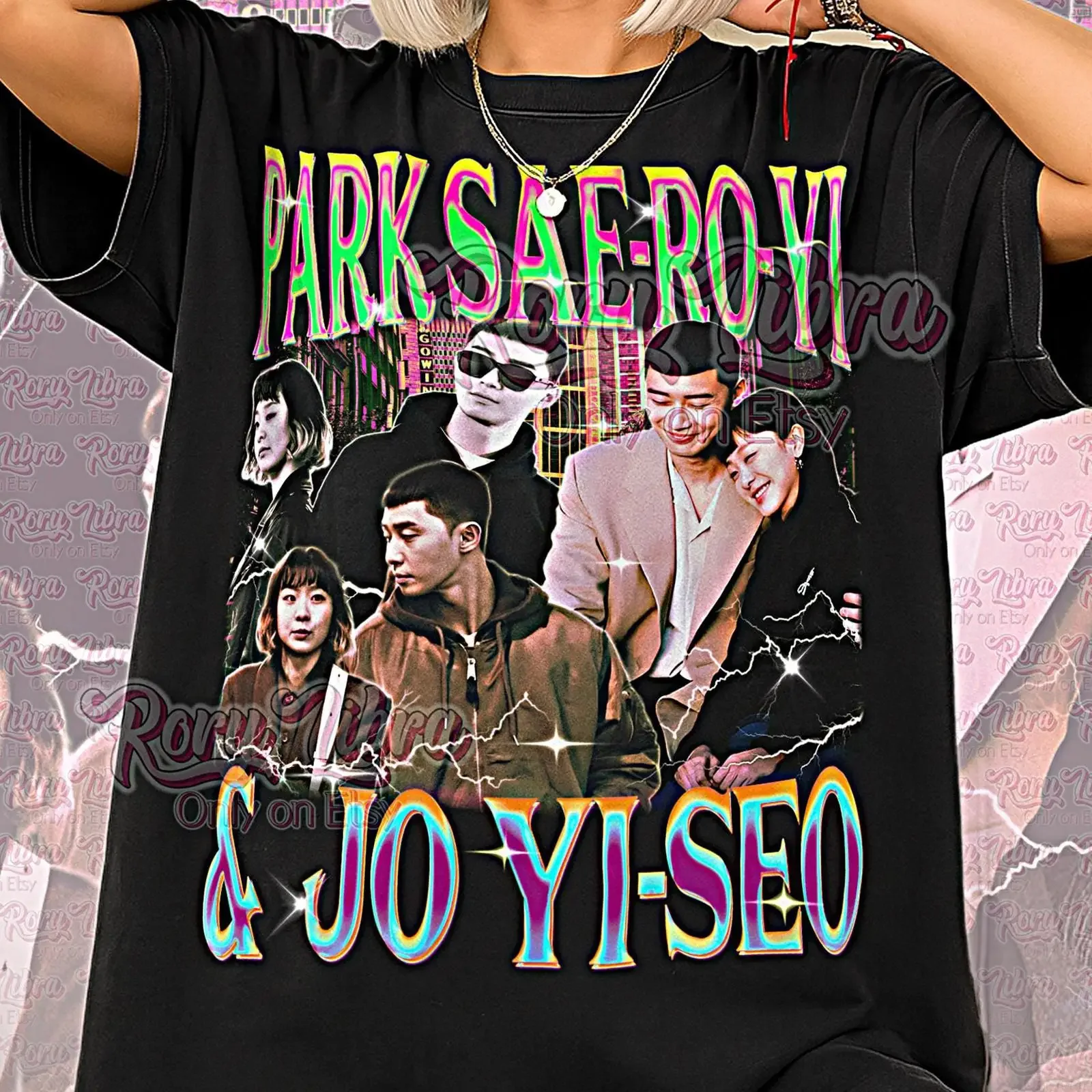 Camiseta Retrô Park Sae Ro Yi Jo Seo Estilo Bootleg para Fãs de Kdrama, Casual Oversized Streetwear Vintage Lavado, Roupas de Designer Streetwear