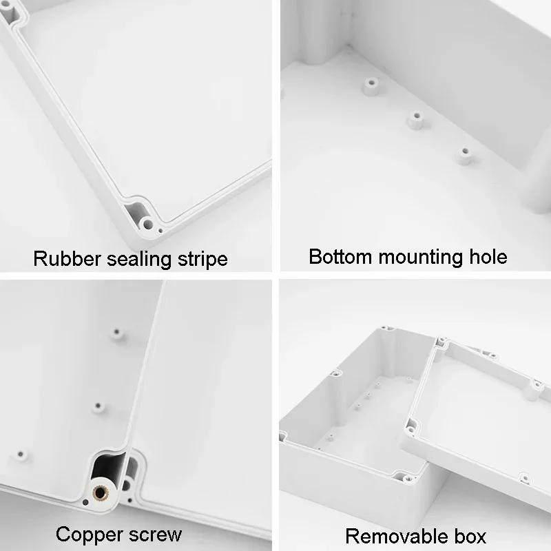Outdoor Waterproof Case Enclosure IP67 Electronics Box Project Instrument Case Dustproof Plastic Junction Box Housing Cable Wire