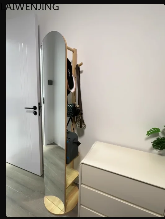 

SGF Clothes Rack Floor-standing Coat Rack with Mirror Integrated Movable Multi-functional