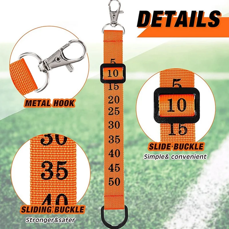 Football Referee Gear Referee Chain Clips Kit- Football Yard Markers For Head Linesman Umpire Equipment Durable High Guality