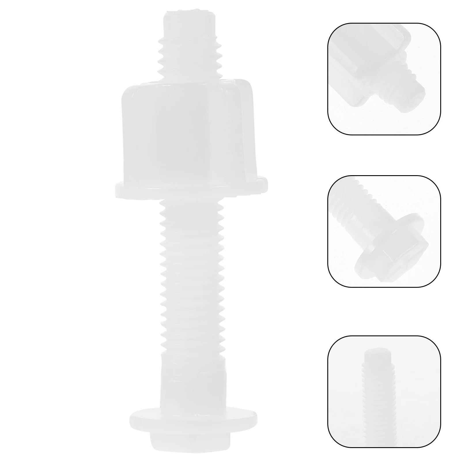 

2pcs Screws Replacement Plastic Bolts Durable Lid Fasteners Repair Screws Replacement Toilet Seat Hardware Toilet Seat