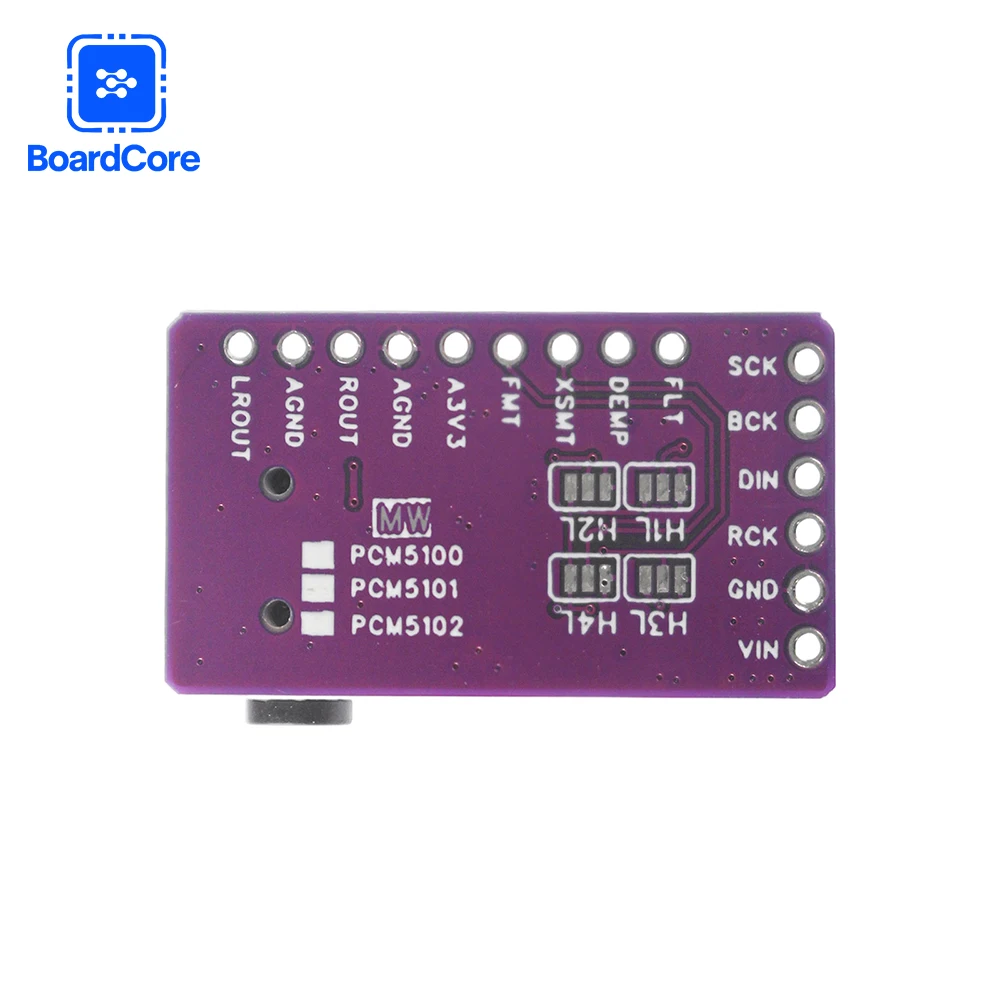 PCM5102 Модуль декодера аудио ЦАП Интерфейс I2S/IIS Плата модуля цифрового аудиоплеера для стереосистемы Raspberry Pi DIY