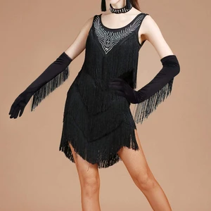 Găng tay không ngón tay dài cổ điển, cuộc thi opera, rìa, trang phục khiêu vũ, bữa tiệc mẫu, câu lạc bộ, đám cưới, những năm 1920 8 Fringe Găng tay bán hàng chính - 1