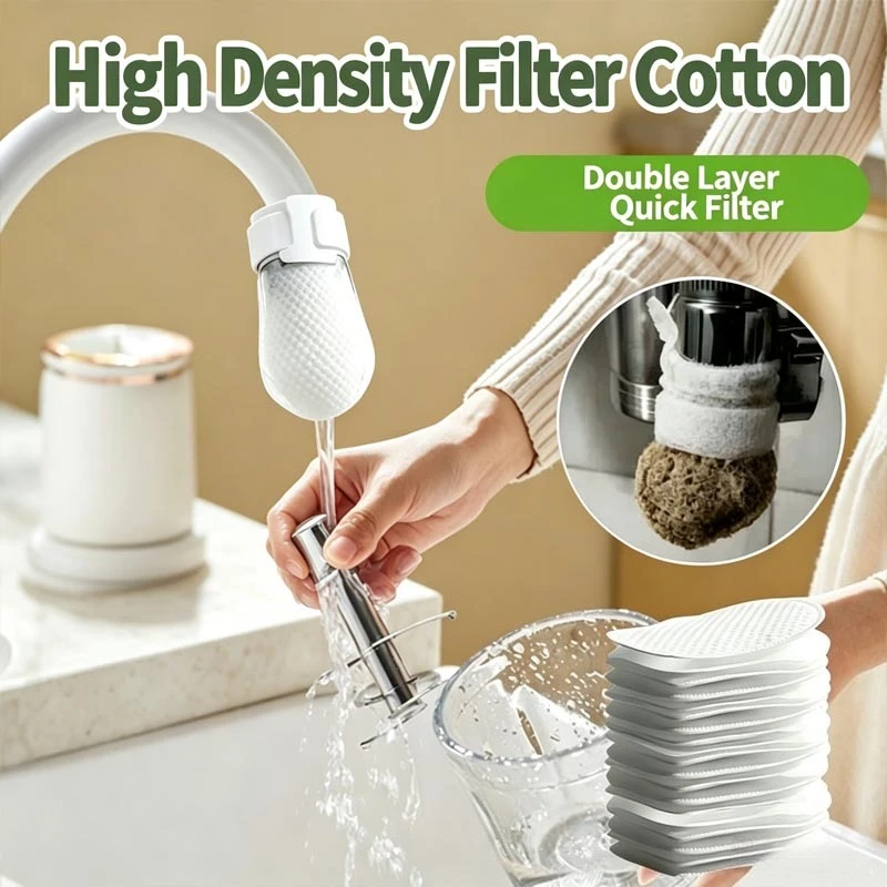 30-120PCS Universal Thickened Faucet Filter Cotton Pad Splash Proof Sediment Rust Remover for Kitchen Sink Well Spring Water