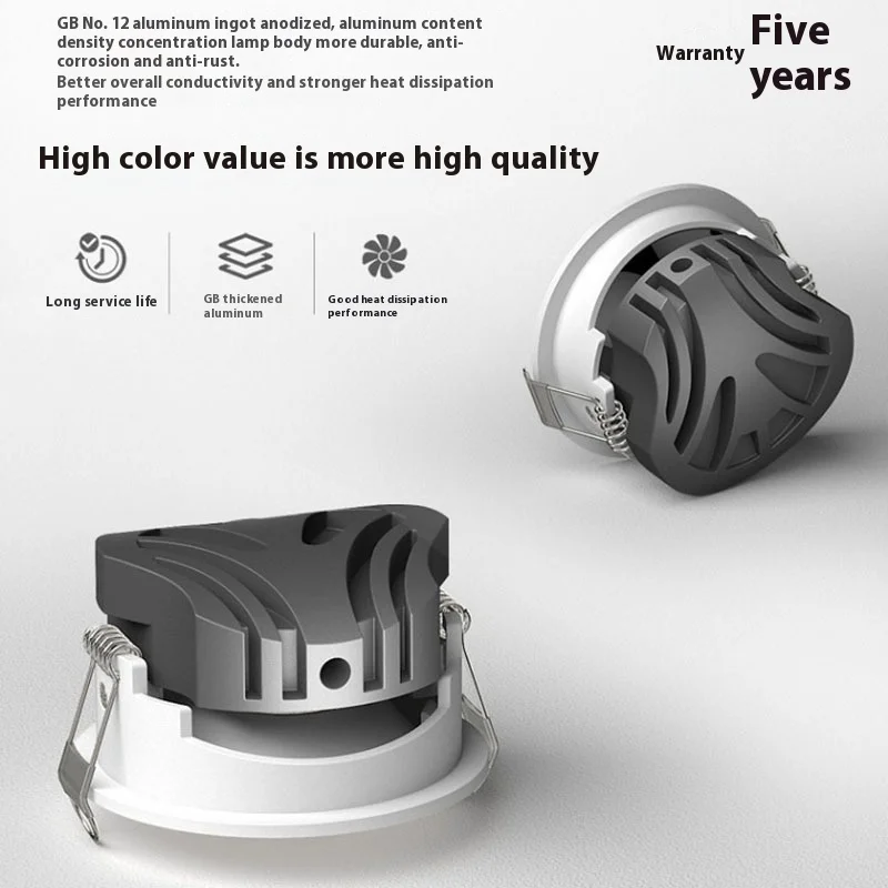 7W10W12W Adjustable Angle Ultra-thin Short Models Deep Anti-glare Home Recessed Led Wall Washer Lights Ceiling Light Spotlights