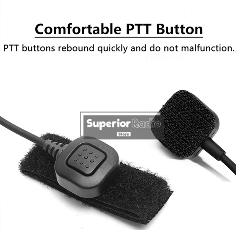 قابل للتعديل الصوتية الحلق هيئة التصنيع العسكري سماعة التكتيكية الصوتية أنبوب غير قابل للتعديل سماعة ل TK11 (5) UV-5RH برو أجهزة الراديو الملحقات