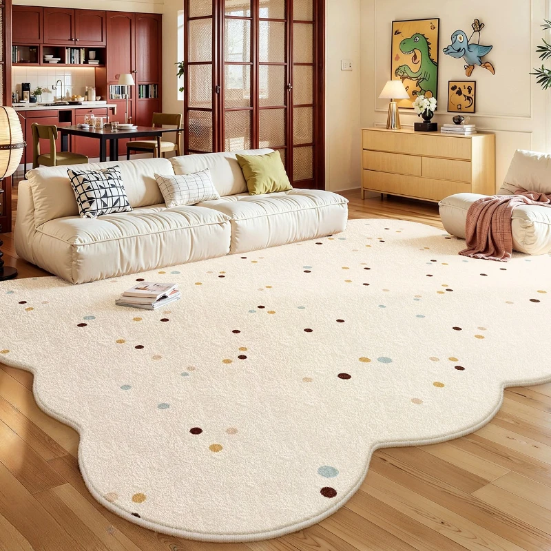 Large Area Bedroom Decor Plush Carpet Cream Style Carpets for Living Room Thick Washable Study Floor Mat Fluffy Soft Bedside Rug