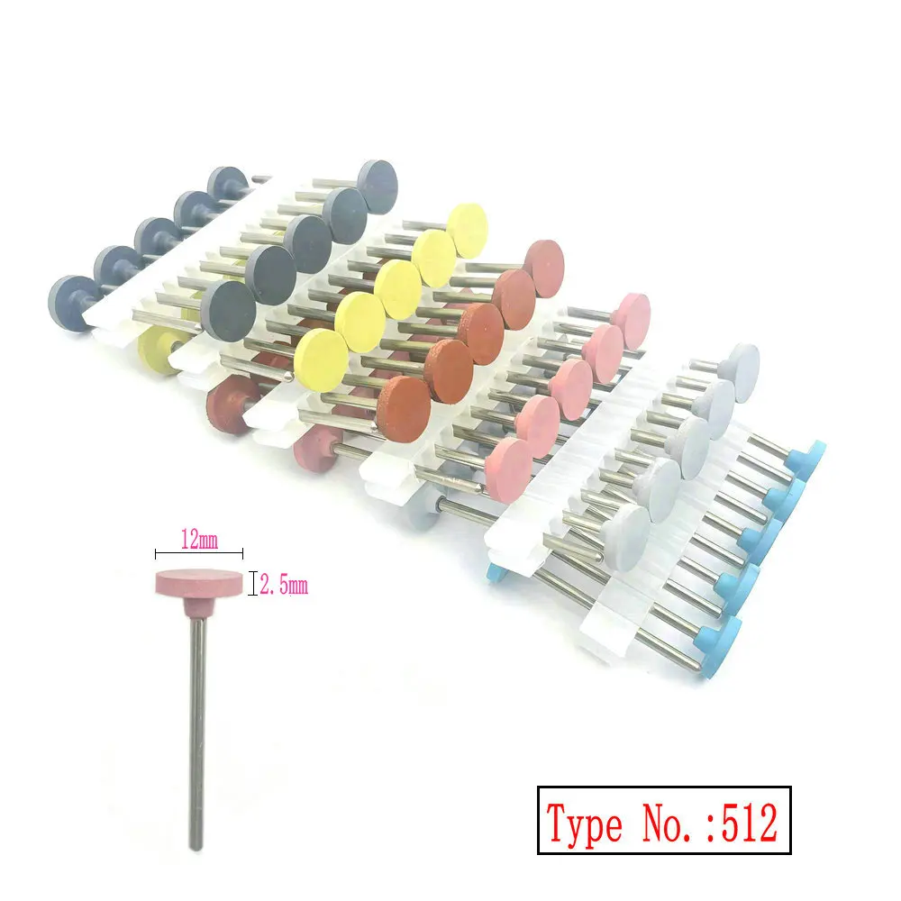 10pcs/set 2.35mm Dental Silicone Rubber Polishers Burs Teeth Whitening Polishing Drill Dental Polishing Nail Drill Bit