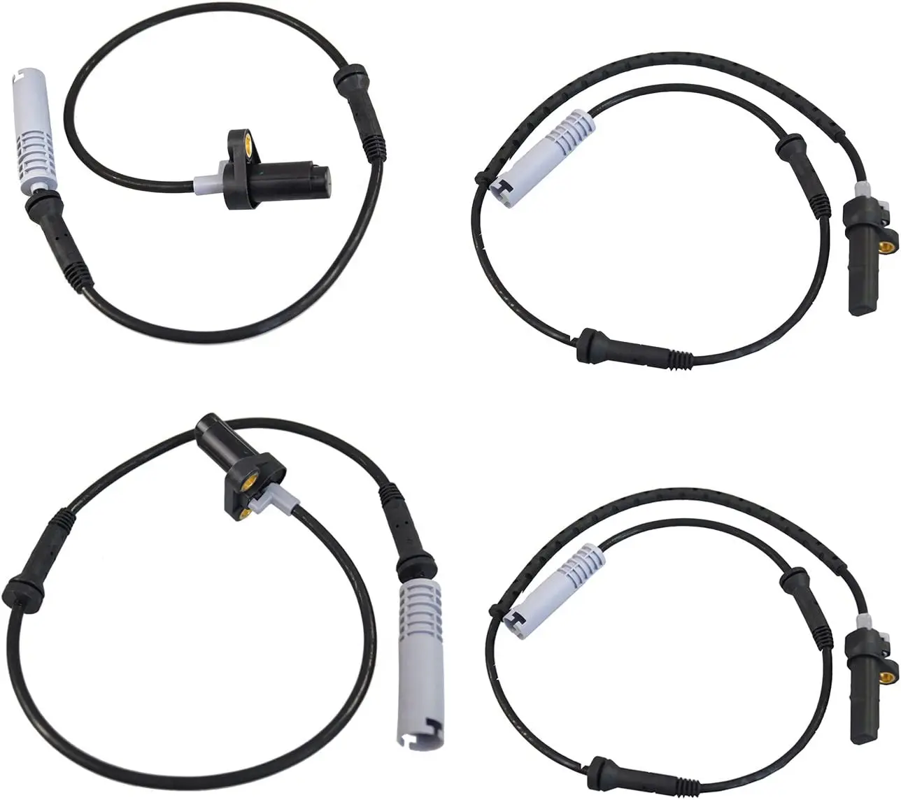 4 Pcs Front 34521182159  Rear ABS Wheel Speed Sensor for BMW 5 Series Saloon 1995-2003 Station Wagon 1996-2004 (E39)