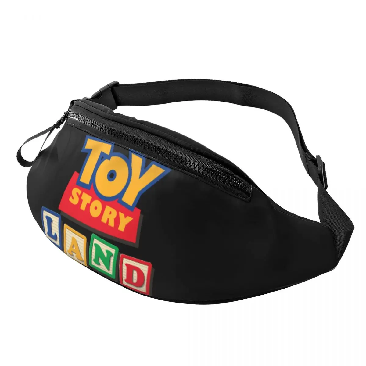 Custom Toy Story Land Cartoon Fanny Pack Women Men Crossbody Waist Bag for Cycling Camping Phone Money Pouch