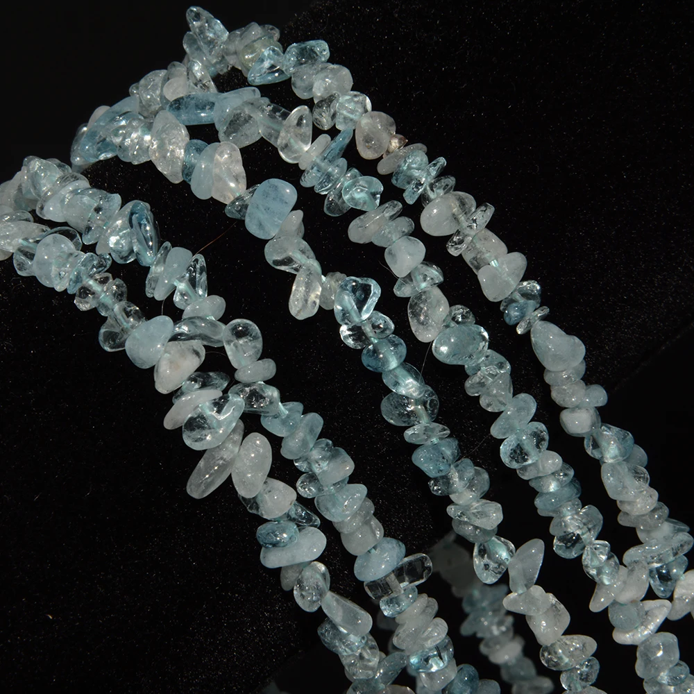 Natrural Clean Aquamarine Irregular Chip Beads 3mm-5mm DIY Bracelet/Necklace For Jewelry Making