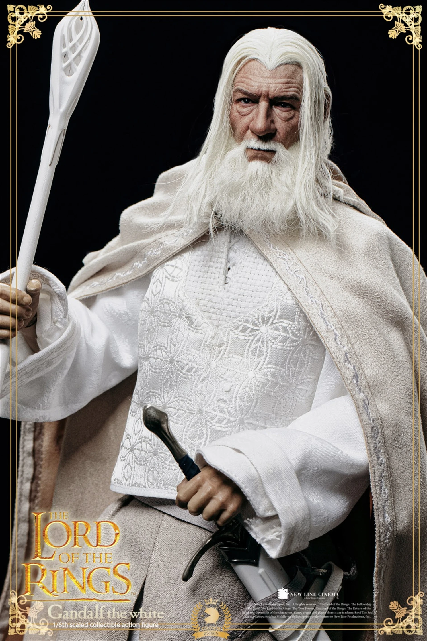 Asmustoys White Robe Gandalf LOTR003 Action Figure 1/6 Scale Collection Model 12inches Doll