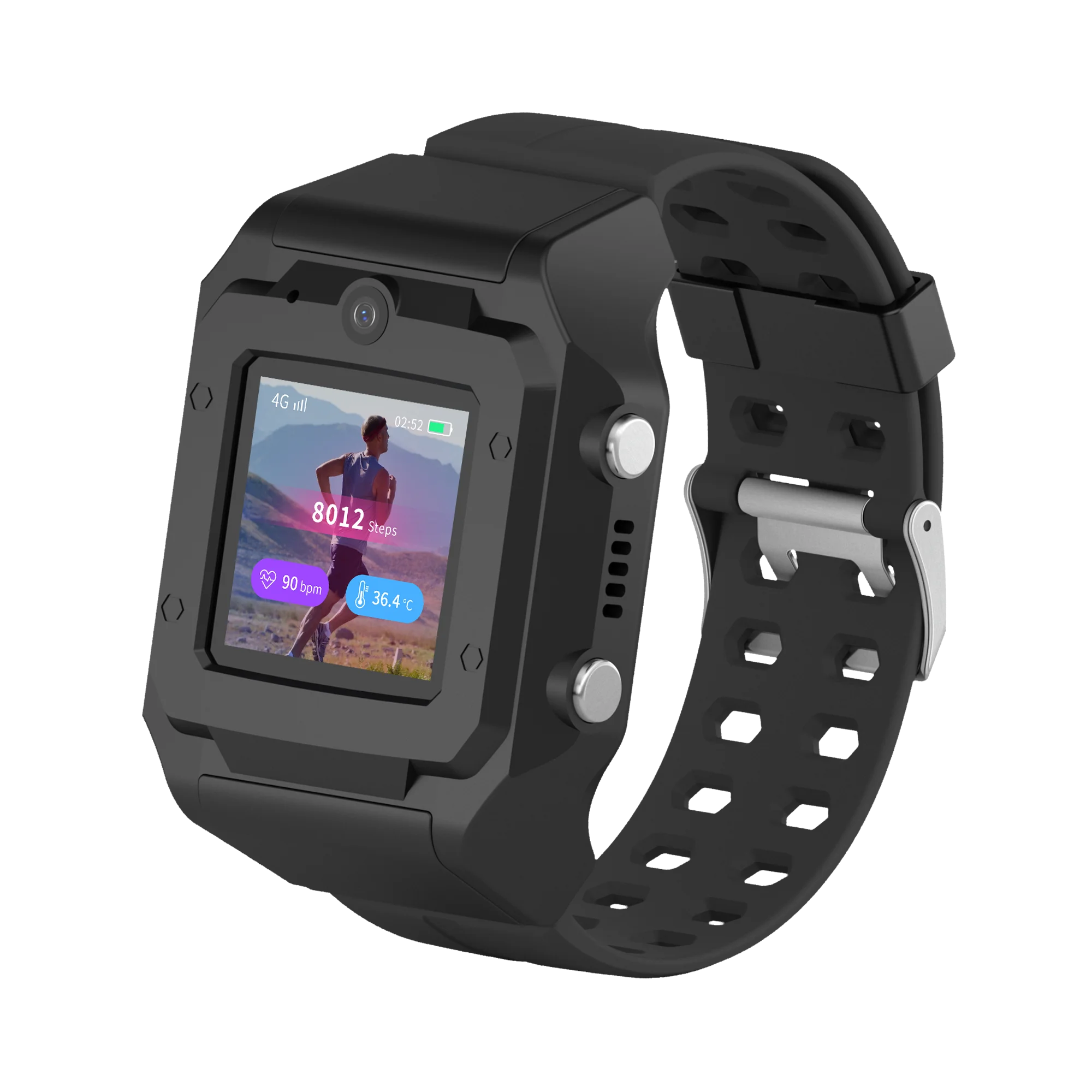 4G Android Long standby Electronic devices rugged watch with strong gps health monitoring for workman tracking