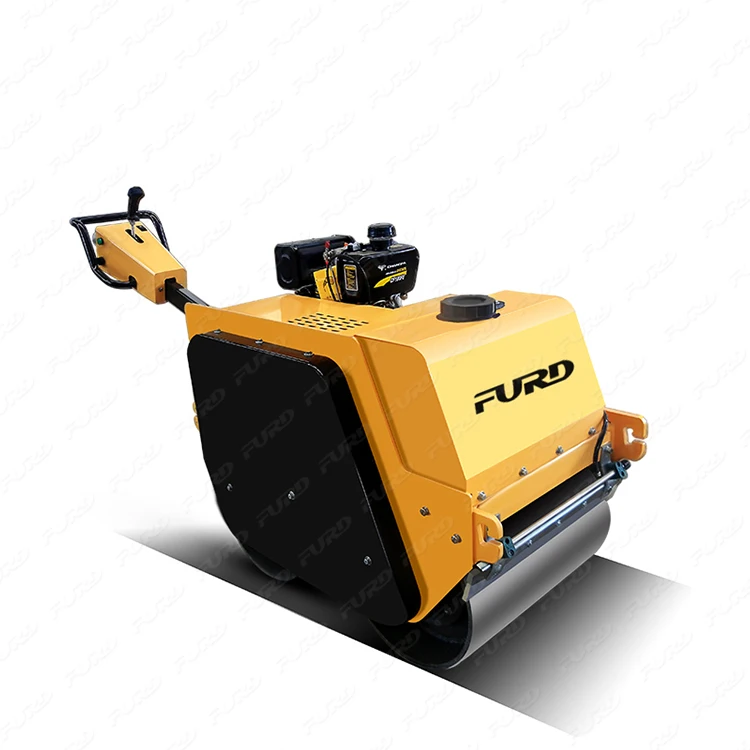 Factory Directly Supply Customized Color Manual Vibrating Road Roller Soil Compact Machine Hydraulic Roller with Diesel Motor