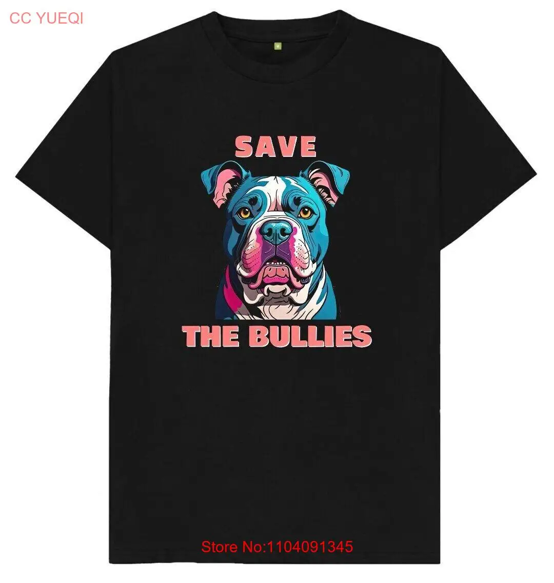 Save The Bullies Xl Bully Dog Camiseta, Streetwear, Regalo para Amante de Perros, Amigo