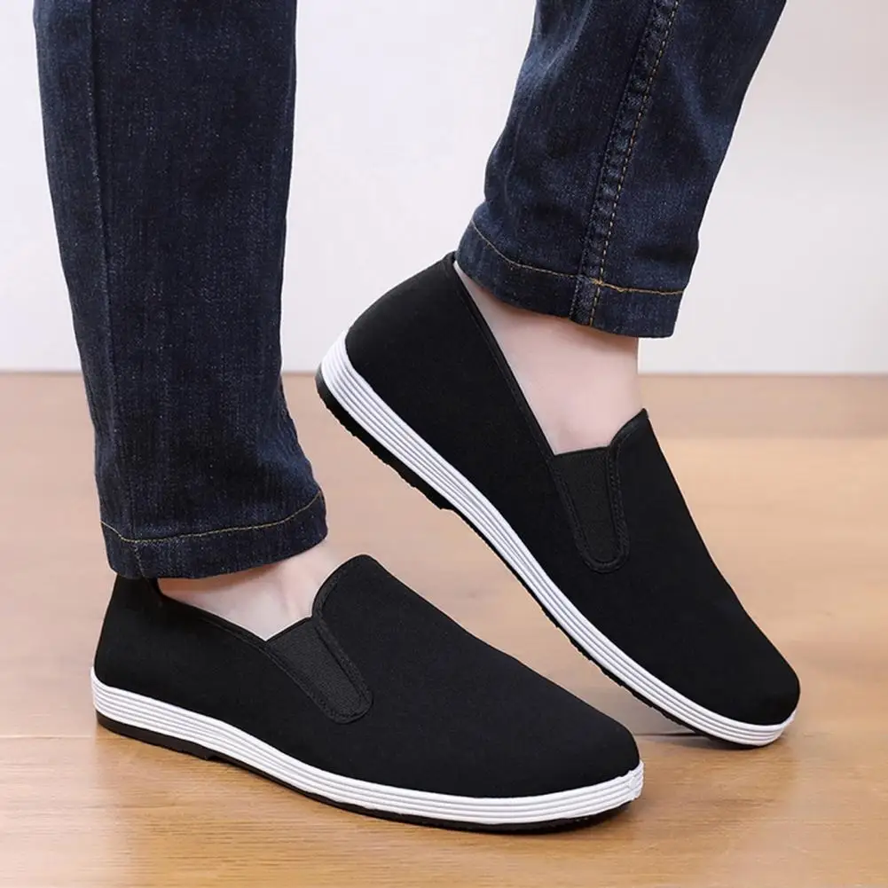 1 Pair Men Traditional Chinese Kung Fu Cotton Cloth Shoes Sneakers Sport Footwear Morning Exercise Shoes