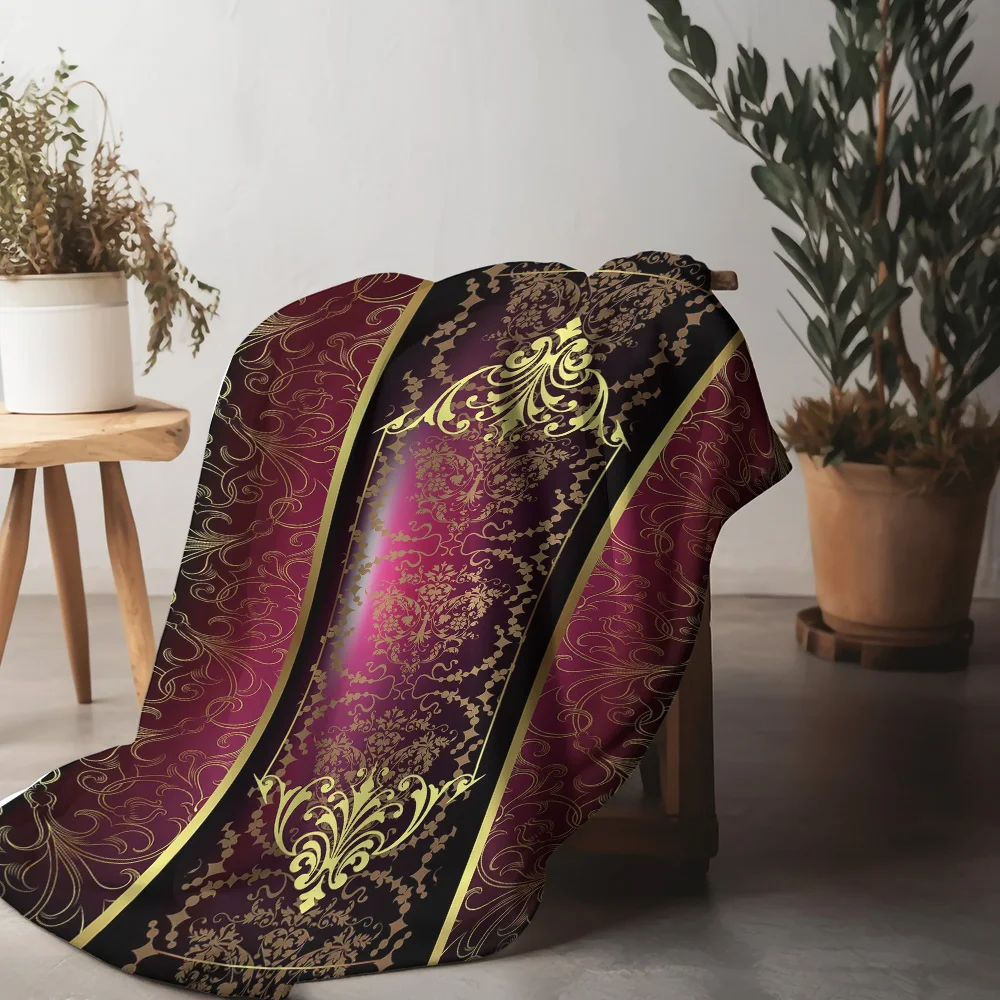 أنيقة الأزهار المخملية رمي بطانية فاخرة لينة الزخرفية أريكة سرير غرفة المعيشة غطاء الوسادة هدية #3